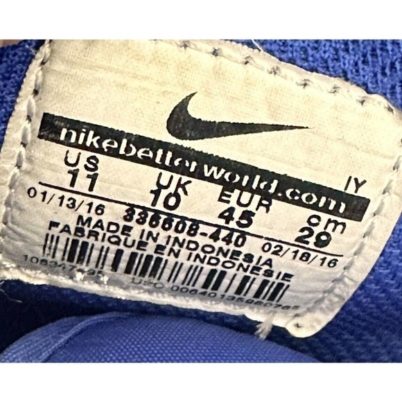 NIKE High Game Royal Men‎ Size 11 Basketball Shoes Sneaker 336608-440 2016 Blue - Picture 11 of 13